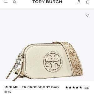 Tory Burch Ivory Mini Miller Crossbody Bag